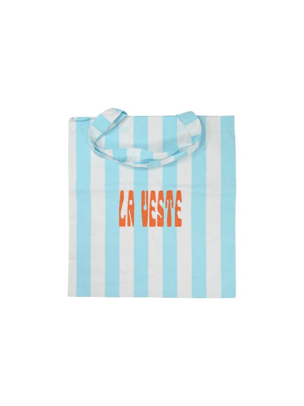 La Veste Canvas Tote Bag in Blue White Stripe
